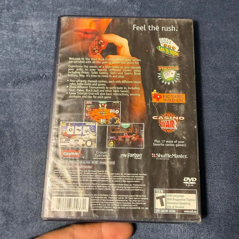 Hard Rock Casino Video Game for PlayStation 2